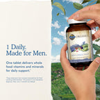 Garden of Life Once Daily Whole Food Multivitamin for Men, Organic Mens Vitamins & Minerals, Vitamin C, Zinc, Vegan, for Health & Well-Being, 60 Tablets | Organic Mens Vitamins & Minerals, Vitamin C, Zinc, Vegan, For Health & Well-Being, Whole Food