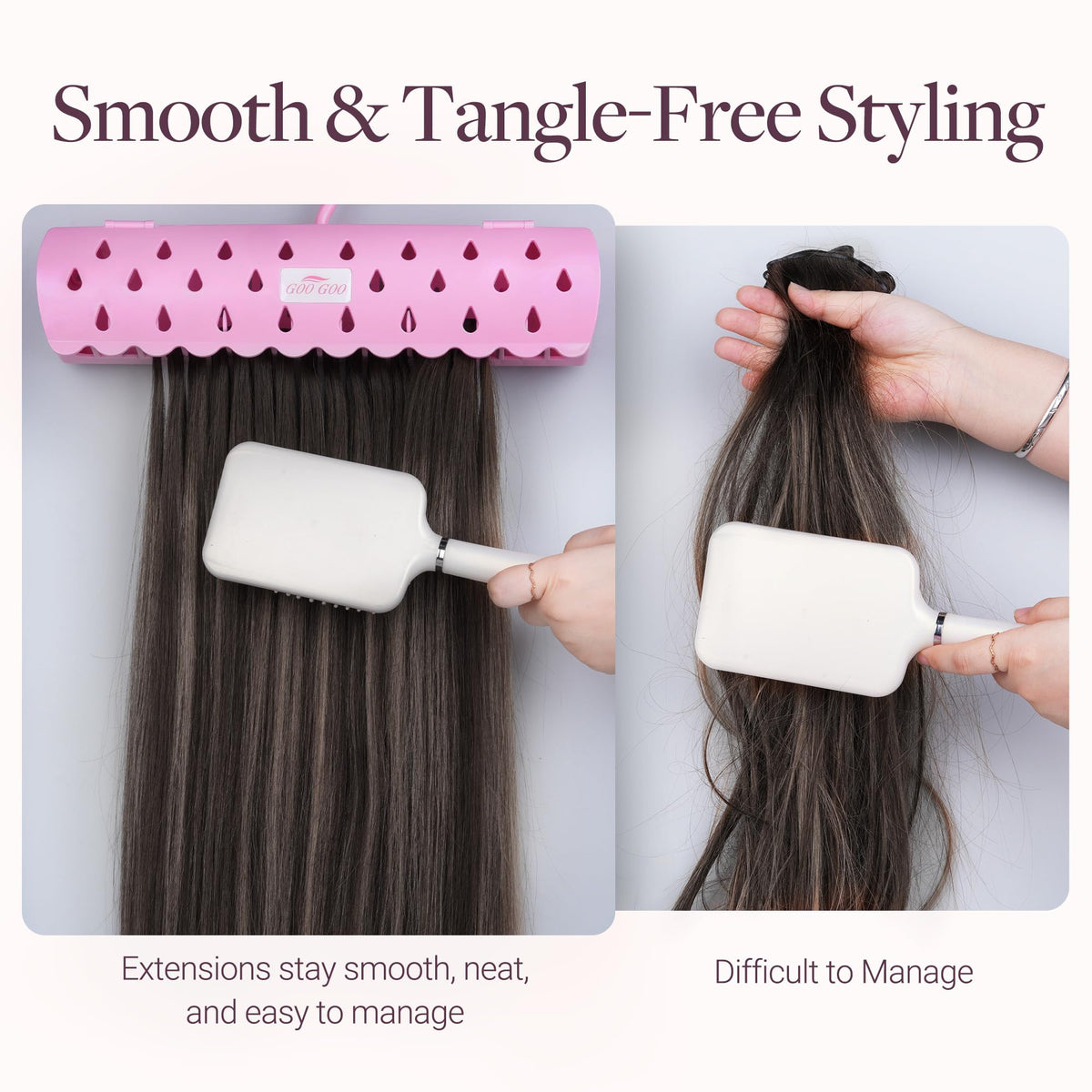 GOO GOO Hair Extension Holder Stand for Styling, 5 Installation Modes