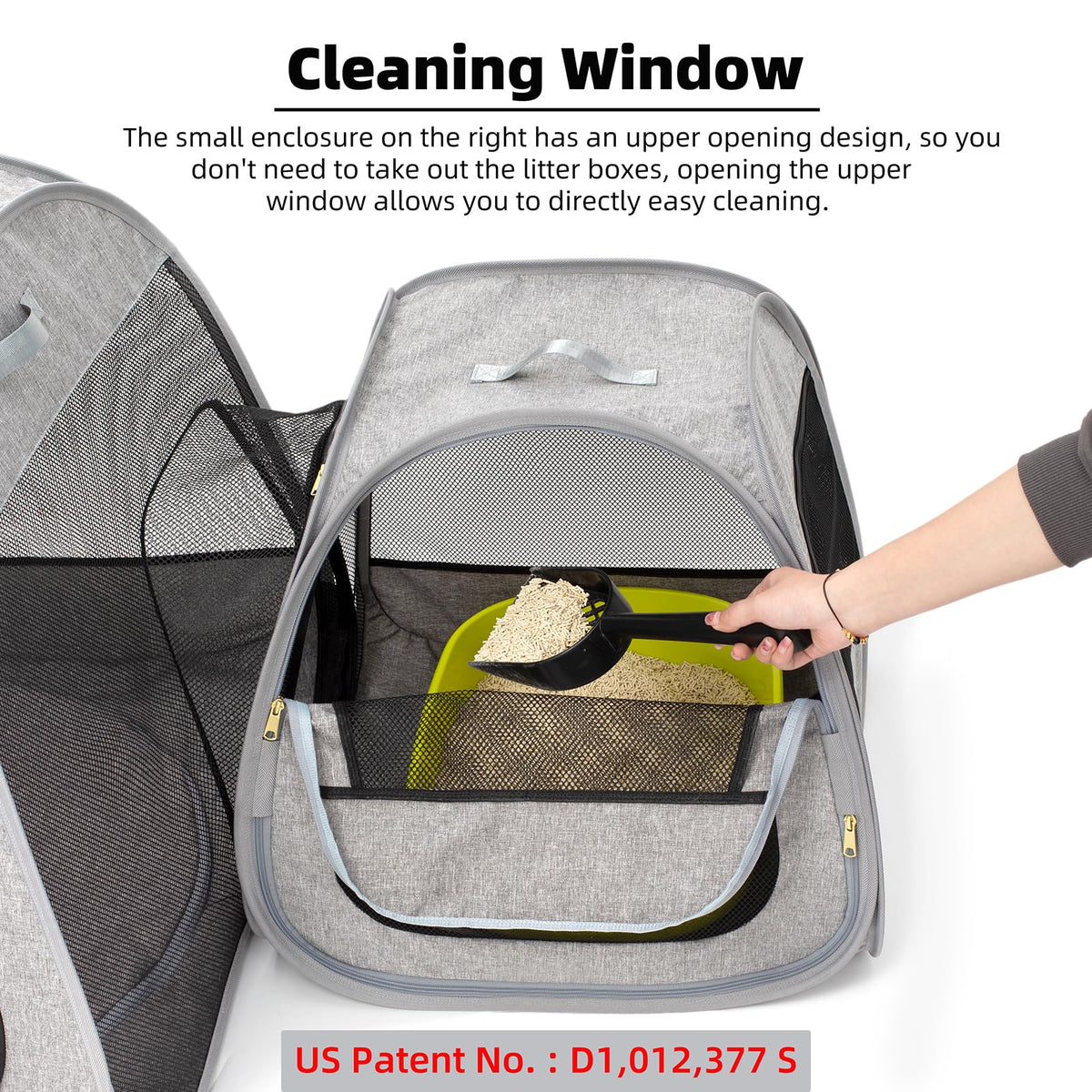 Tenrai Portable Cat Playpen, Trapezoidal Design for Better Standing, Foldable Pet Tent for Indoor and Outdoor Use of Kitten and Puppy, Dog Play Enclosure, Cat Houses & Condos