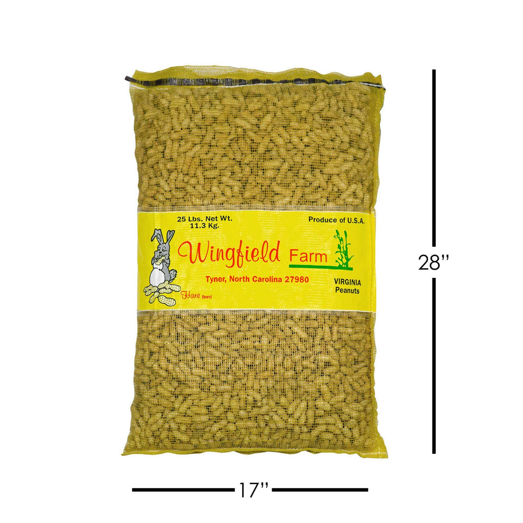 WINGFIELD-25 25 lb Virginia in Shell Animal Peanuts (25lb Bag) for Wildlife, Yellow