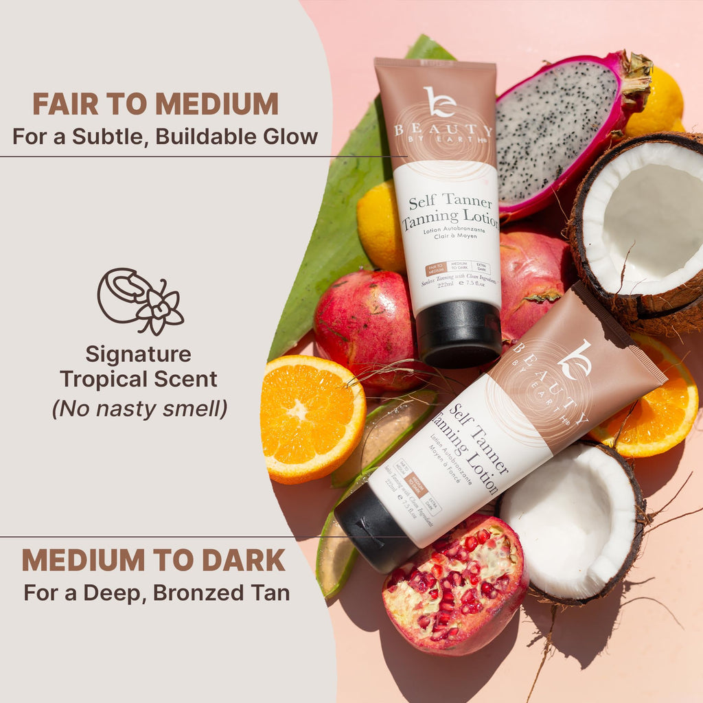 Buy now Tanning Lotion Self Tanner - USA Made with Natural and Organic Ingredients Non Toxic Sunless Browning Lotion, Best Gradual Tanner for Men and Women, Streak-Free Fake Tan, Fair to Medium at indiglob india