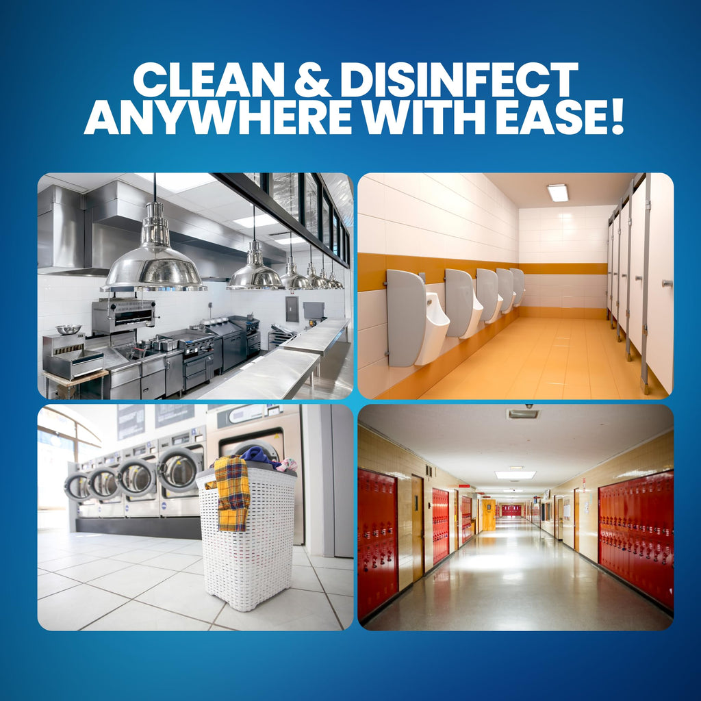 (6 Gallons) - Liquid Chlorine Bleach, for Laundry, Household and Commercial Cleaning, 1 Gallon Jugs