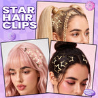 YGDZ Star Hair Clips Y2K Hair Barrettes, 20 PCS Gold 1.22" Y2K Hair Accessories, 10 PCS 1.61" Metal Snap Hair Clips for Girls Women, for Rave outfits, Concert