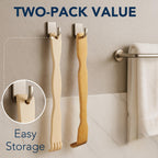 Slick- Bamboo Back Scratcher, 16.5", 2 Pack, Long Handle
