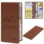 Buy now Leather Car Registration and Insurance Card Holder, Car Document Holder for Cards License with Magnetic Shut (Black, large) at indiglob india