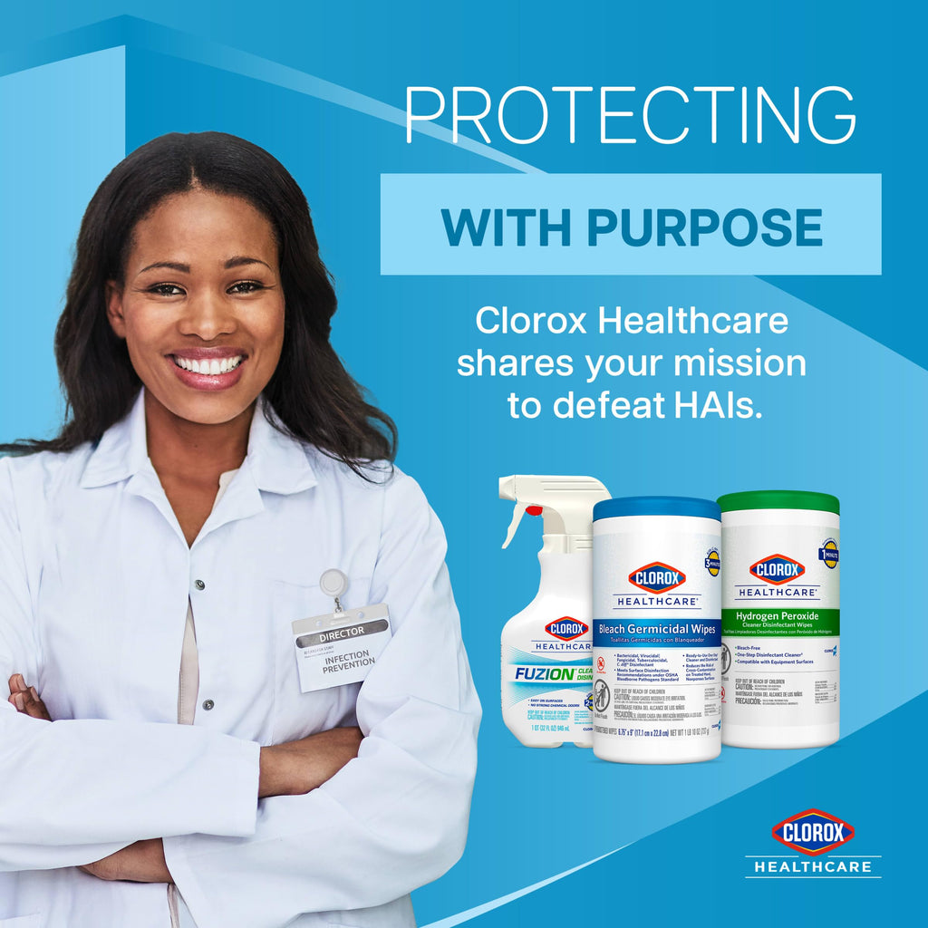 Buy now Clorox Healthcare Hydrogen Peroxide Cleaner Disinfectant Wipes, 6.75" x 5.75", 155 Count, Pack of 6 (Package May Vary) at indiglob india