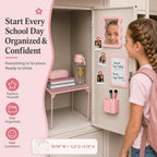 Stylish Locker Accessories Kit - Includes Shelf, Mirror, Whiteboard & More