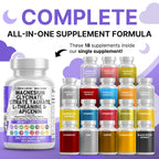 Clean Nutraceuticals Magnesium Glycinate Complex 1000mg with L-Theanine 200mg Apigenin 50mg Citrate Taurate Supplement (60 Count (Pack of 2))