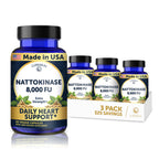 Lunakai USA Made Nattokinase Supplement – 400mg Natto Enzyme, 8000 FU per Serving – Heart & Circulation Support – Non-GMO, 60ct, 4000 FU Capsule