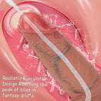 6.9" Squirting Realistic Dildo Sex Toy, Movable Foreskin Strap On Dildos with Strong Suction Cup, Silicone Aanl Dildo Ejaculating Toy for Beginners Vagina Anal Stimulation, Adult Sex Toys for Couple