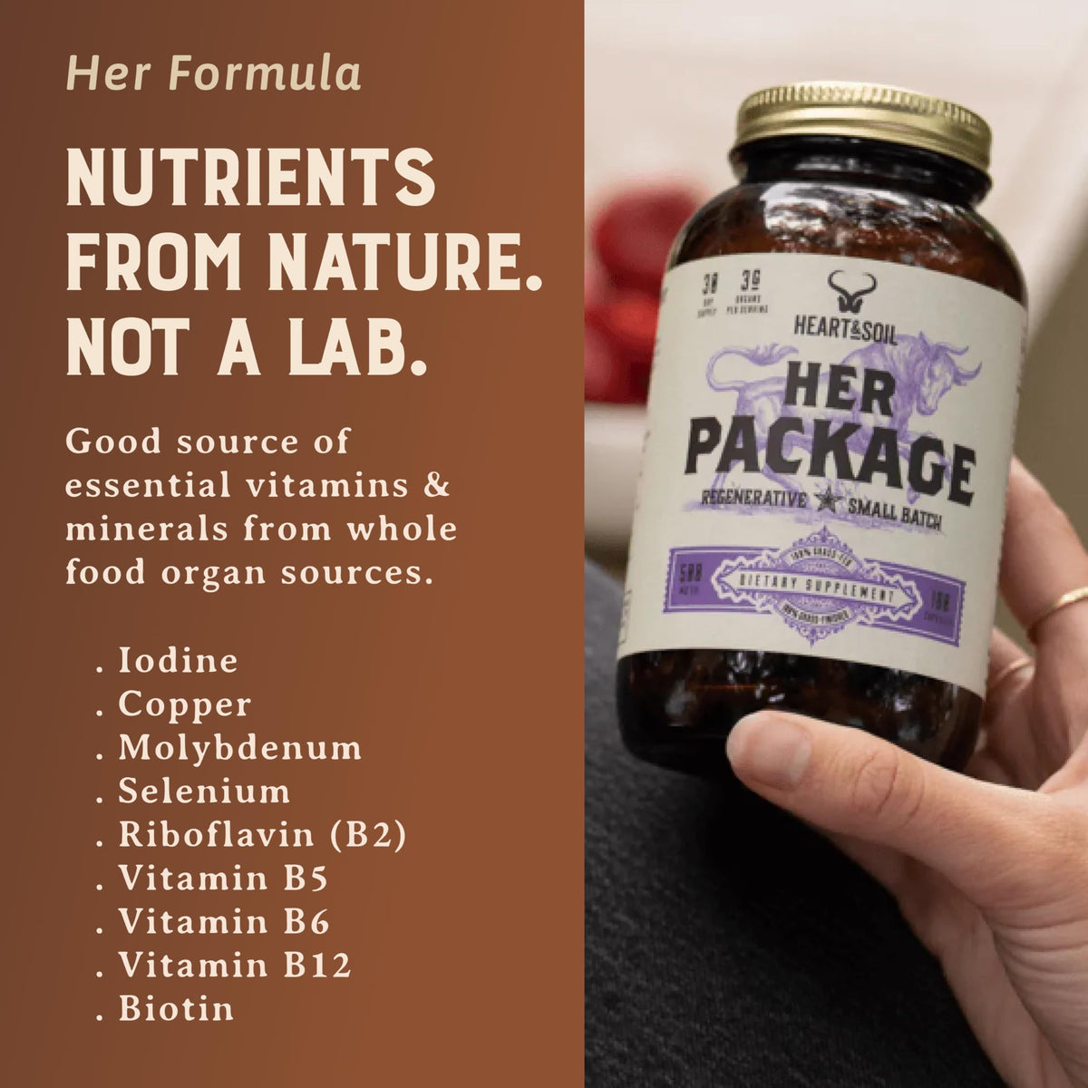 HEART & SOIL Her Package Supplement, 180 Capsules