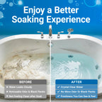 Ouster Jetted Tub Cleaner for Bathtub Jets and Tubes, Jacuzzi & Whirlpool - Removes Black Flakes, Gunk & Odor in Minutes - 12 Uses, 1 Year Supply, Septic Safe, Made in USA, 12 oz
