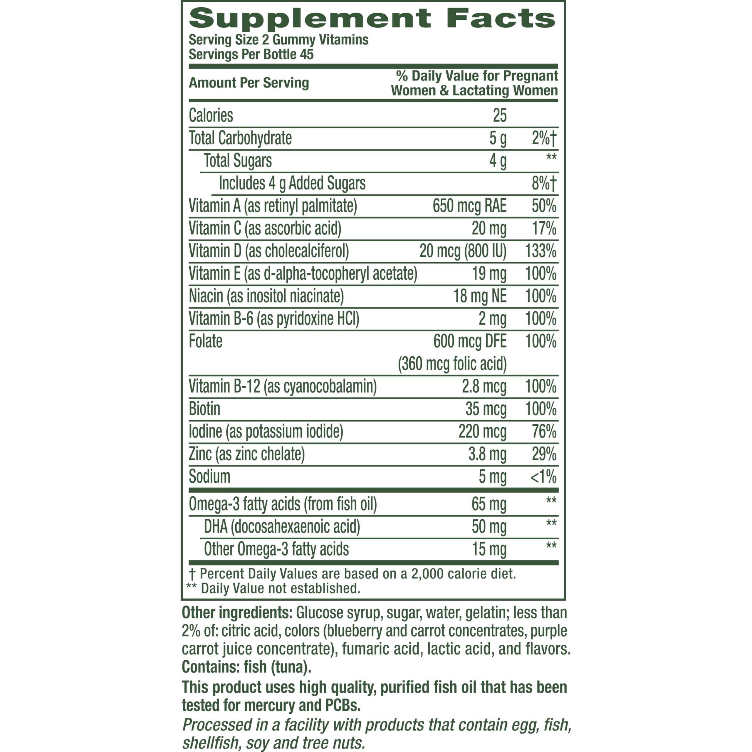 Vitafusion Prenatal Vitamins for Women | 90 Gummies | Gummy with Folic Acid and DHA | Raspberry Lemonade Flavor | Gluten and Dairy-Free Multivitamin Supplement
