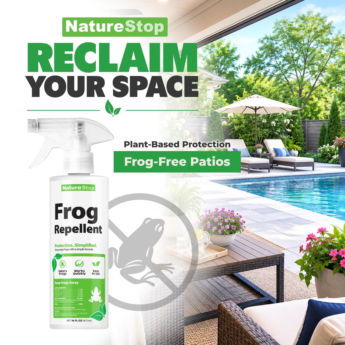 NatureStop Frog Repellent Spray (16oz)