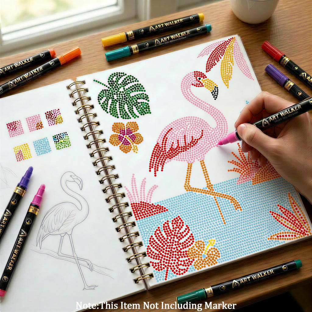 Dot by Letter Adults Coloring Book, Dot Art for Adults, 40 Unique Animal, Floral & Landscape Patterns Crafts Kits(Not Including Marker)