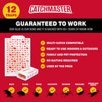 Catchmaster Extra Sticky Insect & Mouse Traps 12-Count, 5.3"x8" Glue Boards for Mice & Insects, Ultra Sticky Rat & MouseTraps Indoor for Home Use in Garages, Basements & Attics, Pest Control for Home