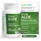 TrueAloe Organic Aloe Vera Capsules - Supports Digestive Balance, Joints and Stomach Comfort - Plant-Based Aloe Barbadensis Powder - Easy-to-Swallow Single Ingredient Formula - 720 Caps