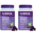 Natrol Sleep & Restore Magnesium Glycinate, GABA, 5mg Melatonin, 60 Gummies | Nighttime Sleep-Aid, Support Relaxation, Calm Magnesium Glycinate, with GABA, Botanical Blend, 100% Drug-Free, Cherry Flavor