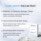 PrimeCell H2 Molecular Hydrogen Water Tablets with Magnesium – Antioxidant & Cellular Health Support, 30 Tablets