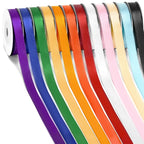 Rainbow Satin Ribbon, 12 Colors 3/8 Inch x 12 Rolls