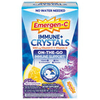 Emergen-C Immune Plus Crystals, On-the-Go Immune Support Supplement with Vitamin C, Vitamin D, B Vitamins, Zinc and Manganese, Berry Lemonade, Back to School Essentials - 28 Stick Packs