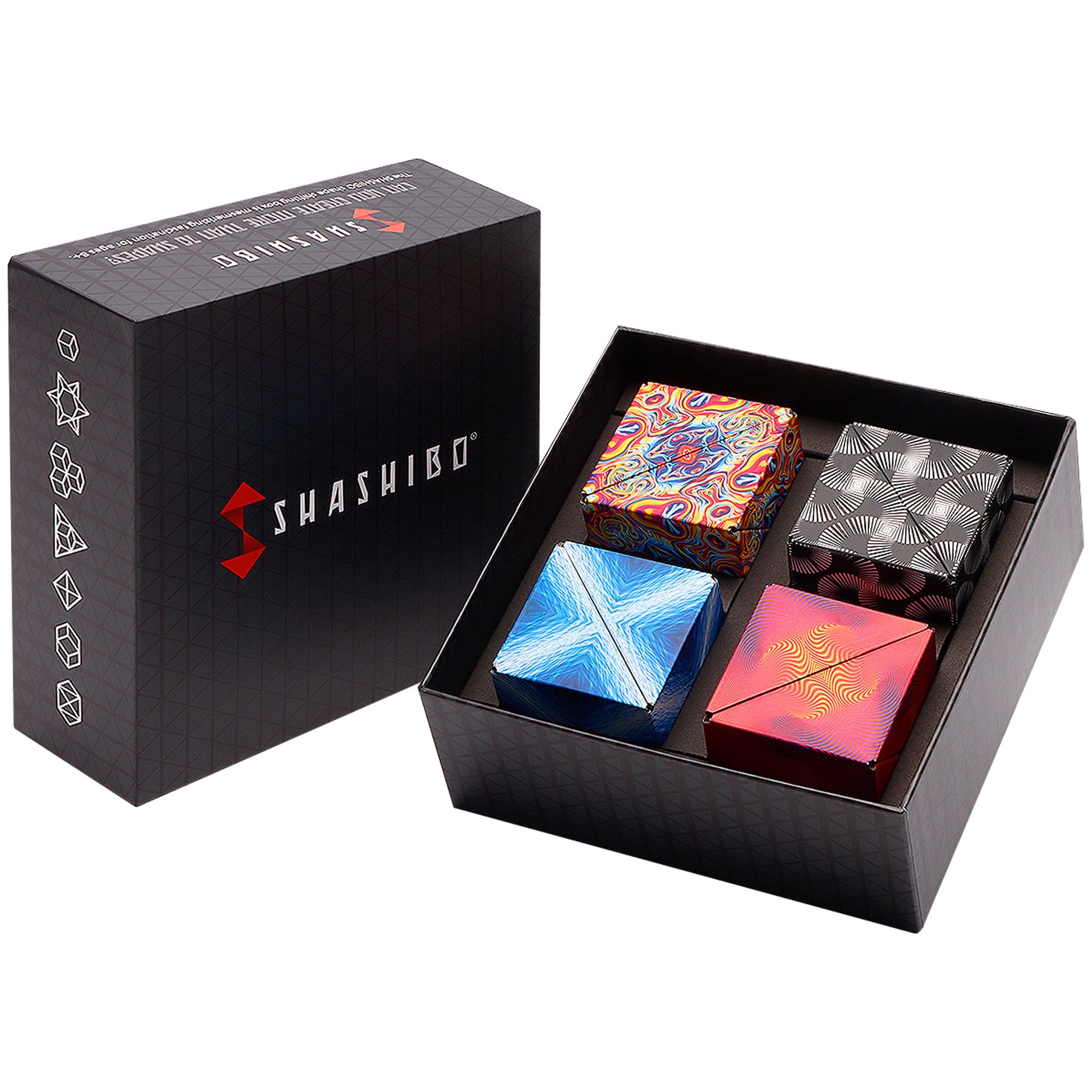 Buy now Shashibo Shape Shifting Box - Award-Winning Fidget Toy w/ 36 Rare Earth Magnets - Fidget Cube Transforms Into Over 100 Shapes, Sensory Toy Gift for Kids, Teens, and Adults (Undersea) Bundle of 4 4 at indiglob india
