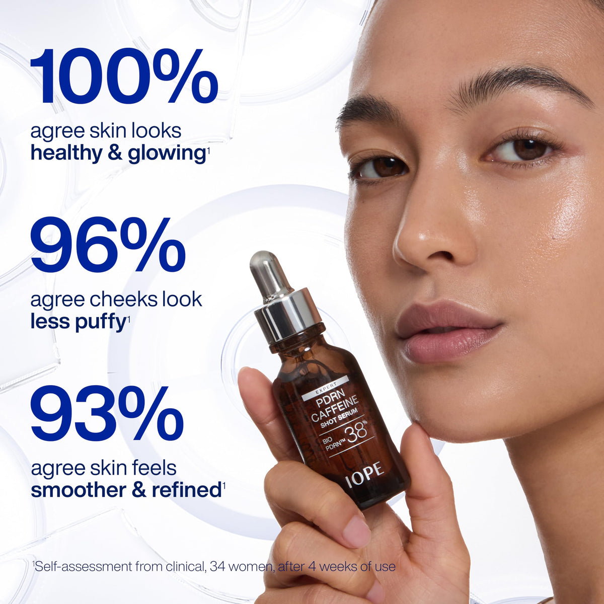 IOPE Expert PDRN Caffeine Shot Serum - Anti-Aging Face Serum to Visibly Depuff, Smooth, and Rejuvenate Tired Skin - With BIO-PDRN and Caffeine - Fast-Absorbing Texture - 1.01 fl. oz.