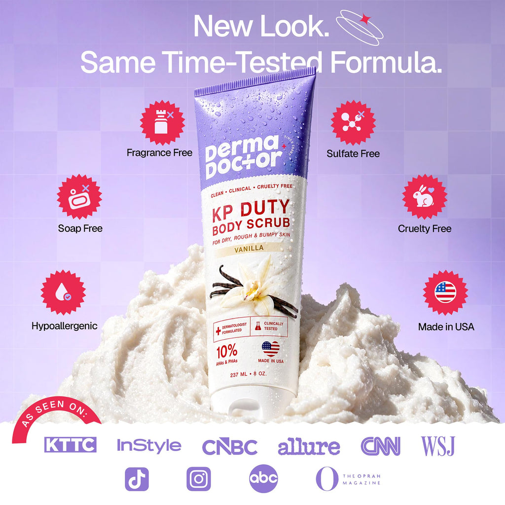 DERMAdoctor KP Bump Eraser Body Scrub, 10% AHAs + PHAs, Rough & Bumpy Skin