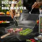 Grill Basket Set, BBQ Accessories, Outdoor Camping Cooking, Gifts for Men