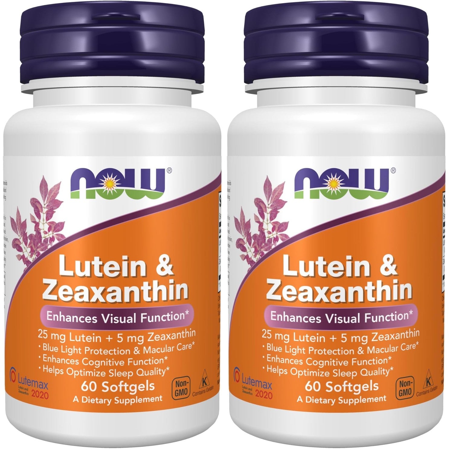 NOW Foods Supplements, Lutein & Zeaxanthin with 25 mg Lutein and 5 mg Zeaxanthin, 60 Softgels