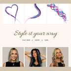 Authentic 21 natural color hair extensions, varying lengths 9”-14”, perfect for flat-iron, crimping, or curling.