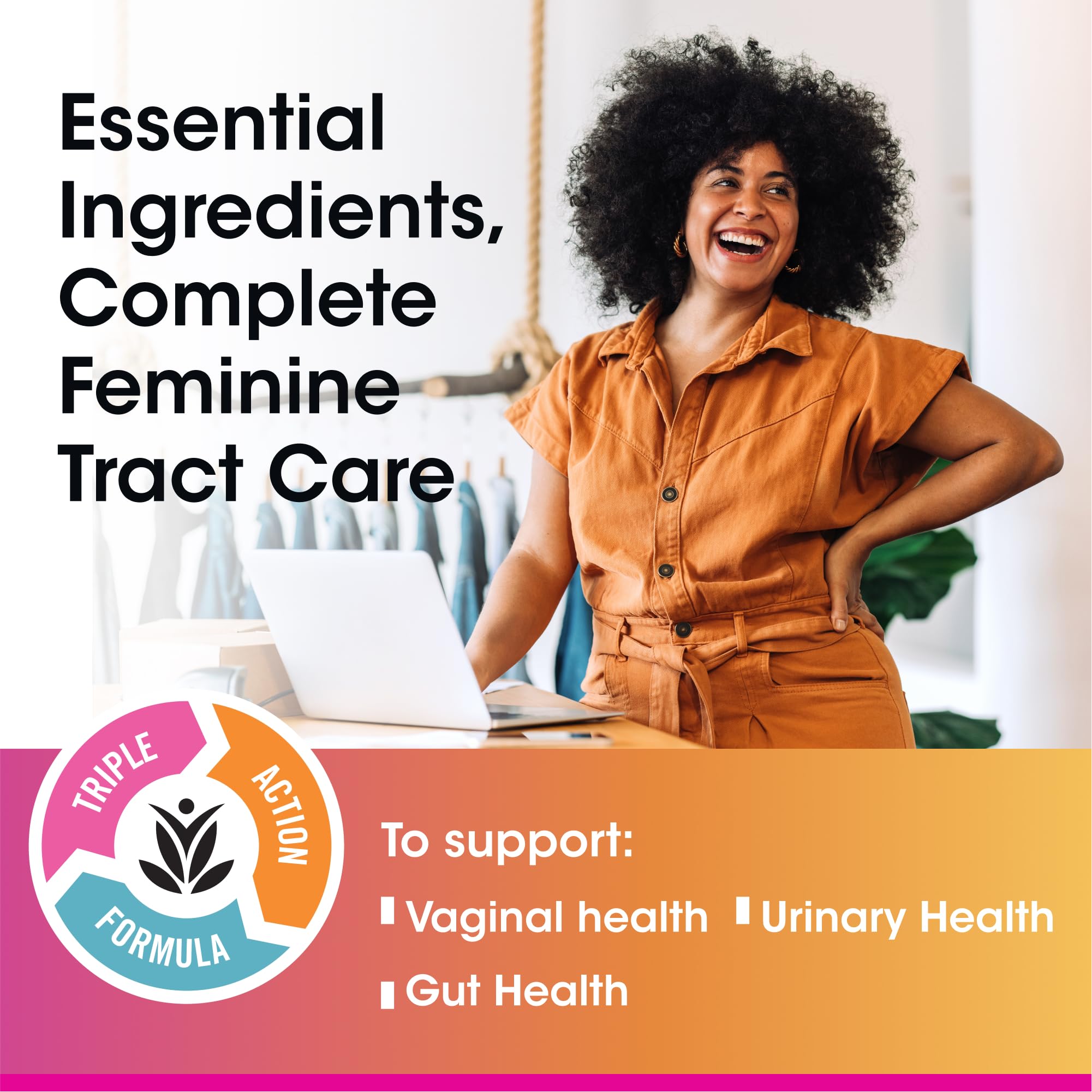 vH essentials Probiotics for Women with Prebiotics and Cranberry, 60 Ct | Feminine Health Dietary Supplement, Probiotics Support Gut Balance, Urinary Tract Health for Women, 30 Day Supply