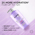 L'Oreal Paris Elvive Hyaluron Plump Shampoo and Conditioner Set for Dry, Dehydrated Hair, 72H Hydrating Hair Care, Infused with Hyaluronic Acid Complex, 53 Fl Oz Set