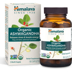 Buy now Himalaya Organic Ashwagandha, 60 Day Supply, Herbal Supplement for Stress Relief, Energy Support, Occasional Sleeplessness, Organic, Non-GMO, Vegan, Gluten Free, 670 mg, 60 Caplets at indiglob india