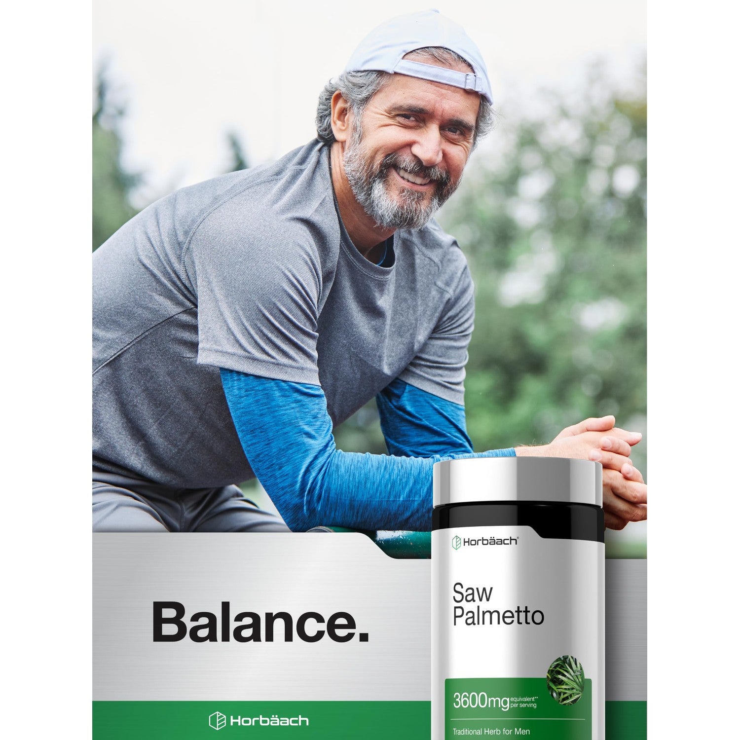 Horbäach Saw Palmetto Extract | 120 Capsules | from Saw Palmetto Berries | Non-GMO and Gluten Free Formula
