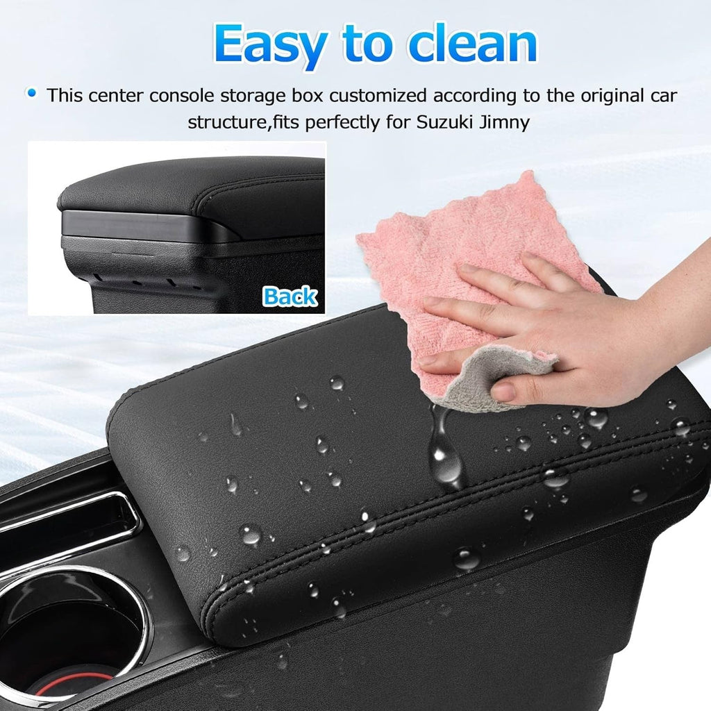 Buy now Autorder Center Console Storage Box for Suzuki Jimny JB64W/JB74W 2018-2025 Accessories Armrest Box Replacement with Cup Holder Insert at indiglob india