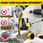 Buy now Holikme 6Pack Drill Brush Power Scrubber Cleaning Brush Extended Long Attachment Set All Purpose Drill Scrub Brushes Kit for Grout, Floor, Tub, Shower, Tile, Bathroom and Kitchen Surface，Yellow at indiglob india