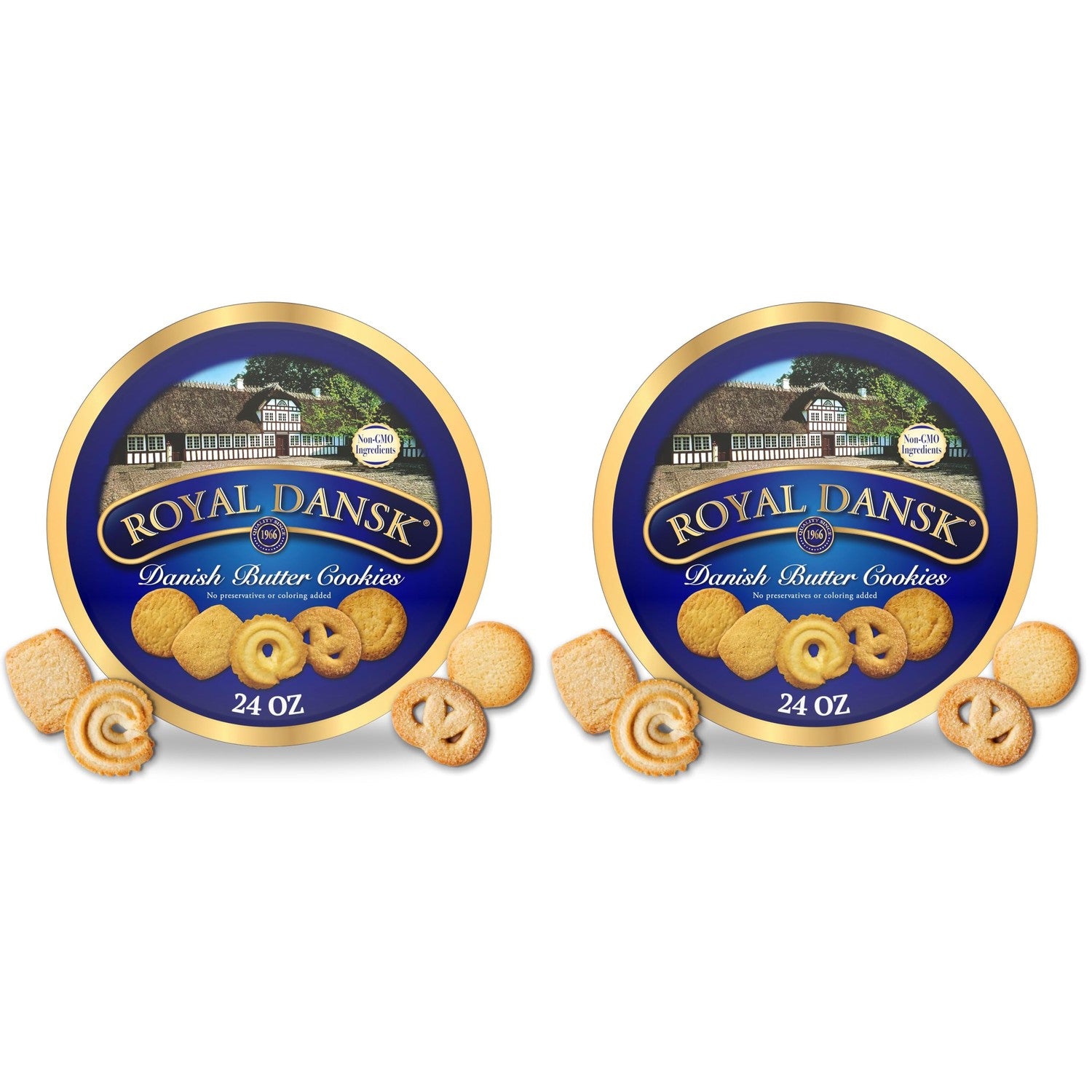 Buy now Royal Dansk Danish Butter Cookies, Premium Assorted Cookies in Gift Tin, Great for Sharing and Gifting, 12 oz Danish Butter cookies 24 Ounce (Pack of 2) at indiglob india