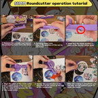 Button Maker Machine 58mm (2.25 inch), DIY Button Pin Maker Machine Comes with Free Button Parts, Circle Cutter, Cutting Board, Pattern Paper, Holographic Bags, Colored Film, and Protective Case
