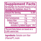 Metamucil Fiber Supplement, Unflavored Clear Mixing Powder, No Grit, No Sugar Added, Plant Based Prebiotic Fiber Supplement Blend for Daily Digestive Health, 75 teaspoons
