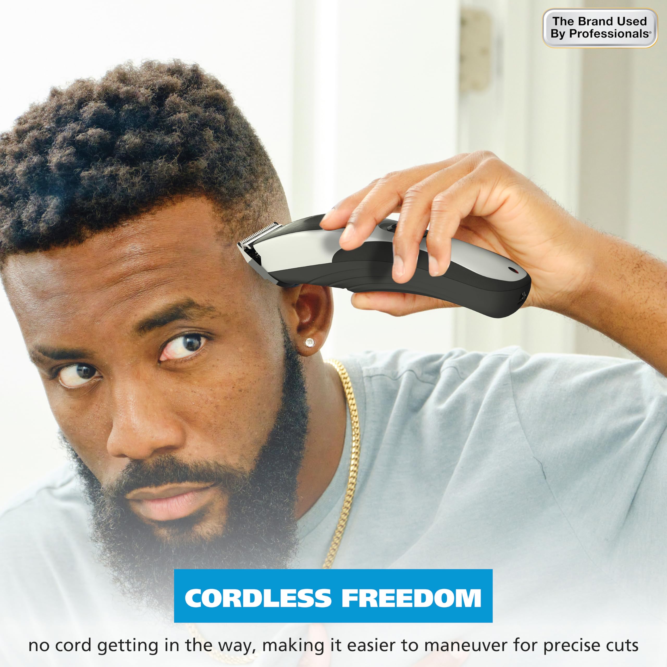 Wahl Clipper Home Pro Cordless Rechargeable Hair Clippers for Men | At-Home Haircuts For Men, Kids, & The Whole Family - Precision Haircutting Blades, Secure Snap-N-Lock Guards - Model 3031656
