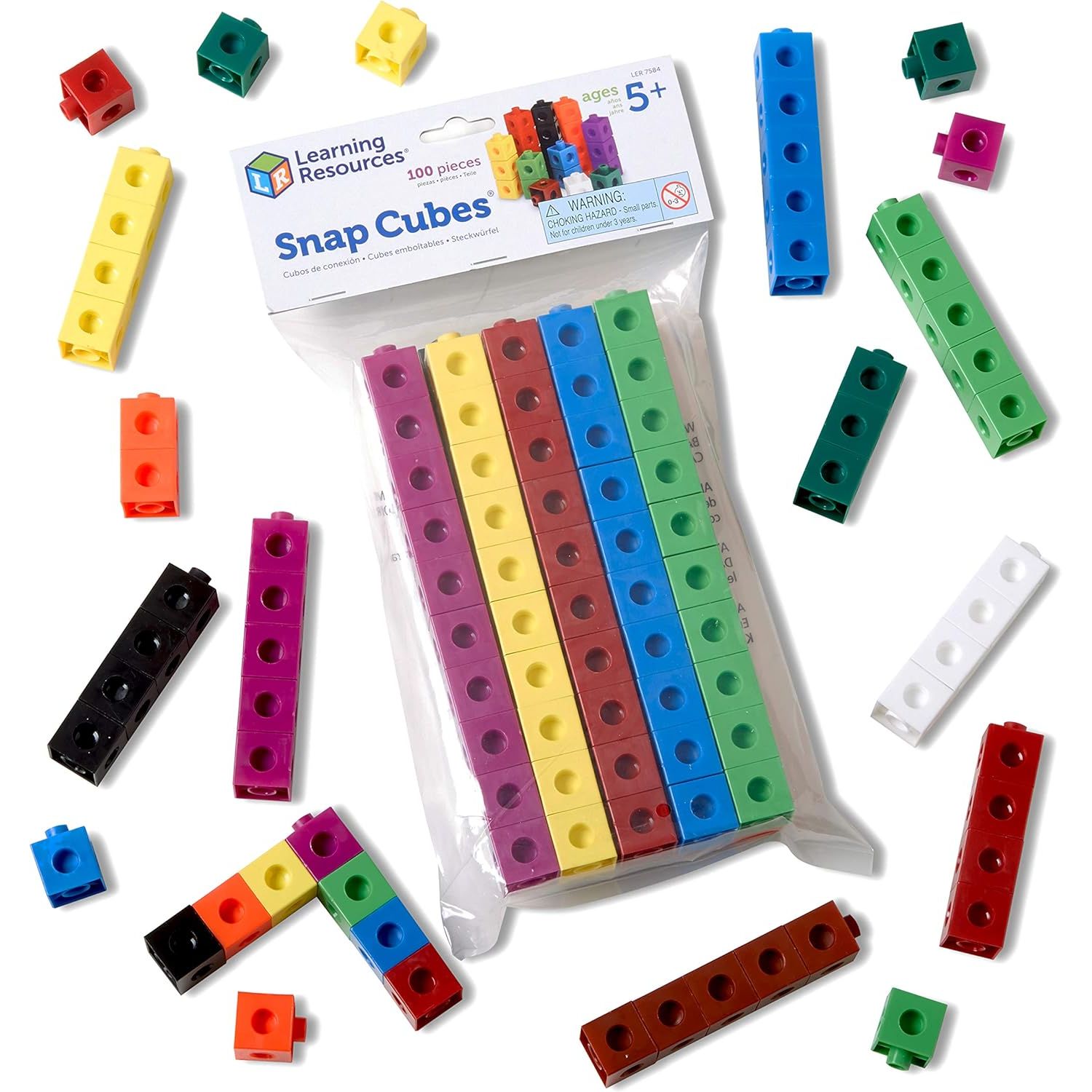Buy now Learning Resources Snap Cubes - 100 Pieces, Ages 5+ Homeschool and Classroom Supplies, Educational Counting Toy, Math Games for Kids, Teacher Aids at indiglob india