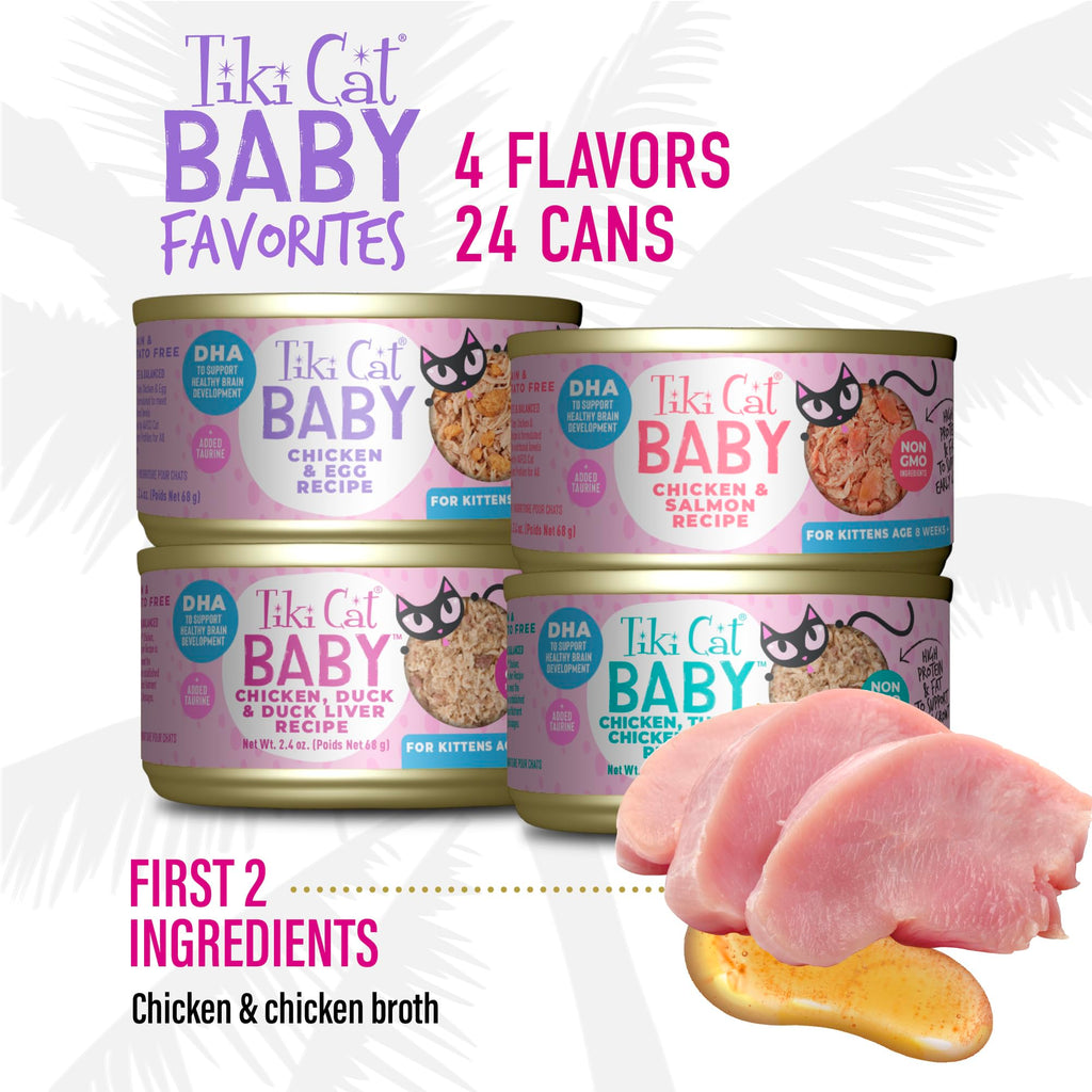 Tiki Cat Baby Whole Foods Wet Cat Food for Kittens Mega Pack