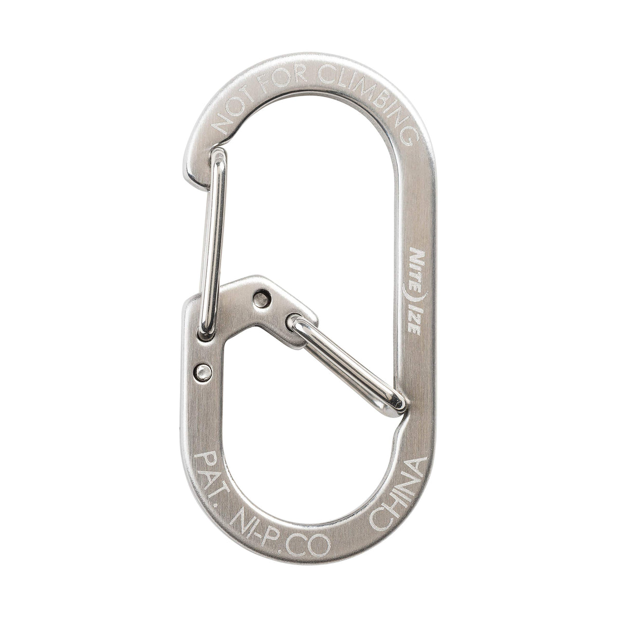 Nite IZE GS1-11-2R6 G-Series Dual Chamber Carabiner, Size #1,Stainless Steel, 2 Count (Pack of 1)
