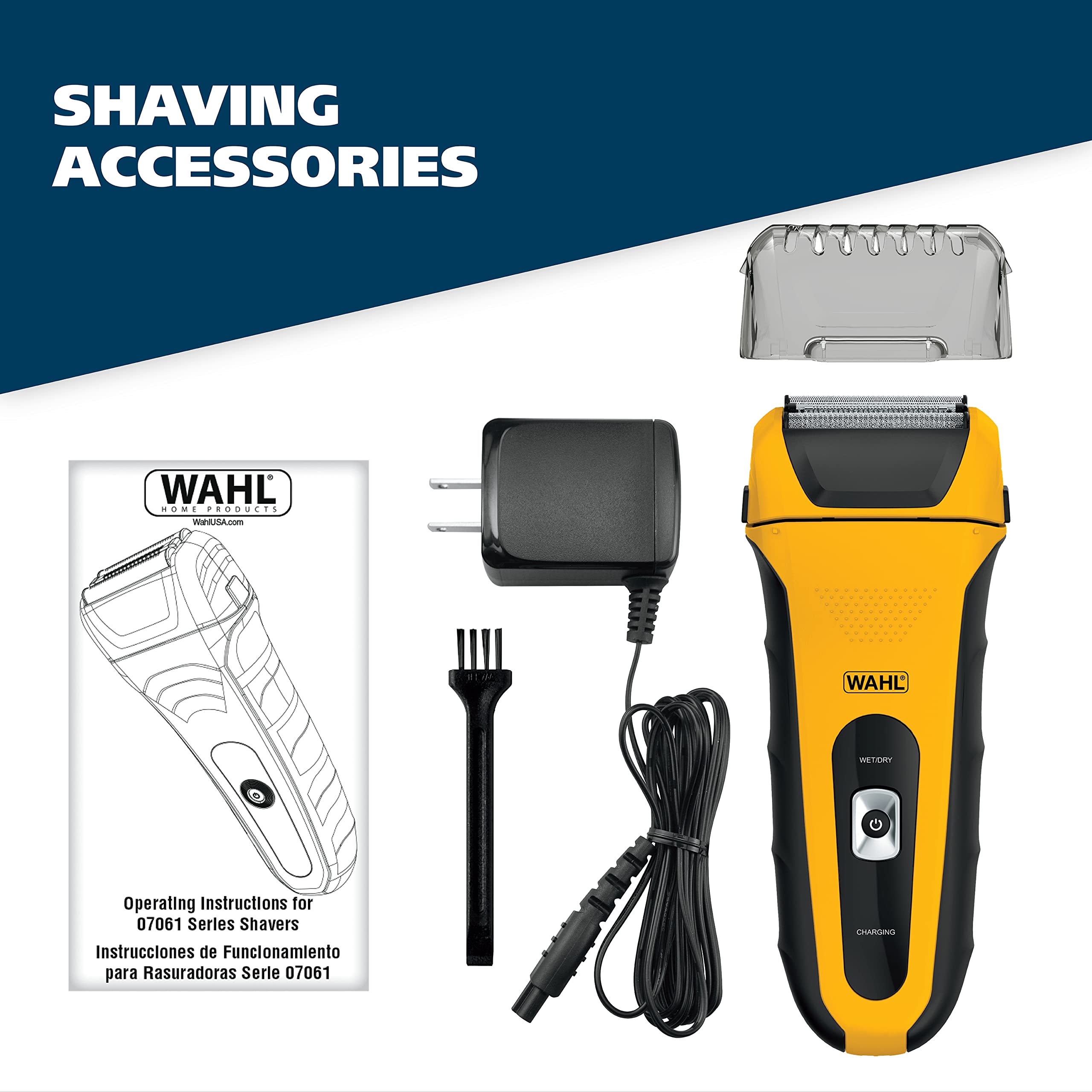 Buy now Wahl Lifeproof Lithium Ion Foil Shaver Æ’?? Waterproof Rechargeable Electric Razor with Precision Trimmer for MenÆ’??s Beard Shaving, Trimming, & Grooming with Quick Charge Æ’?? Model 7061-100 at indiglob india