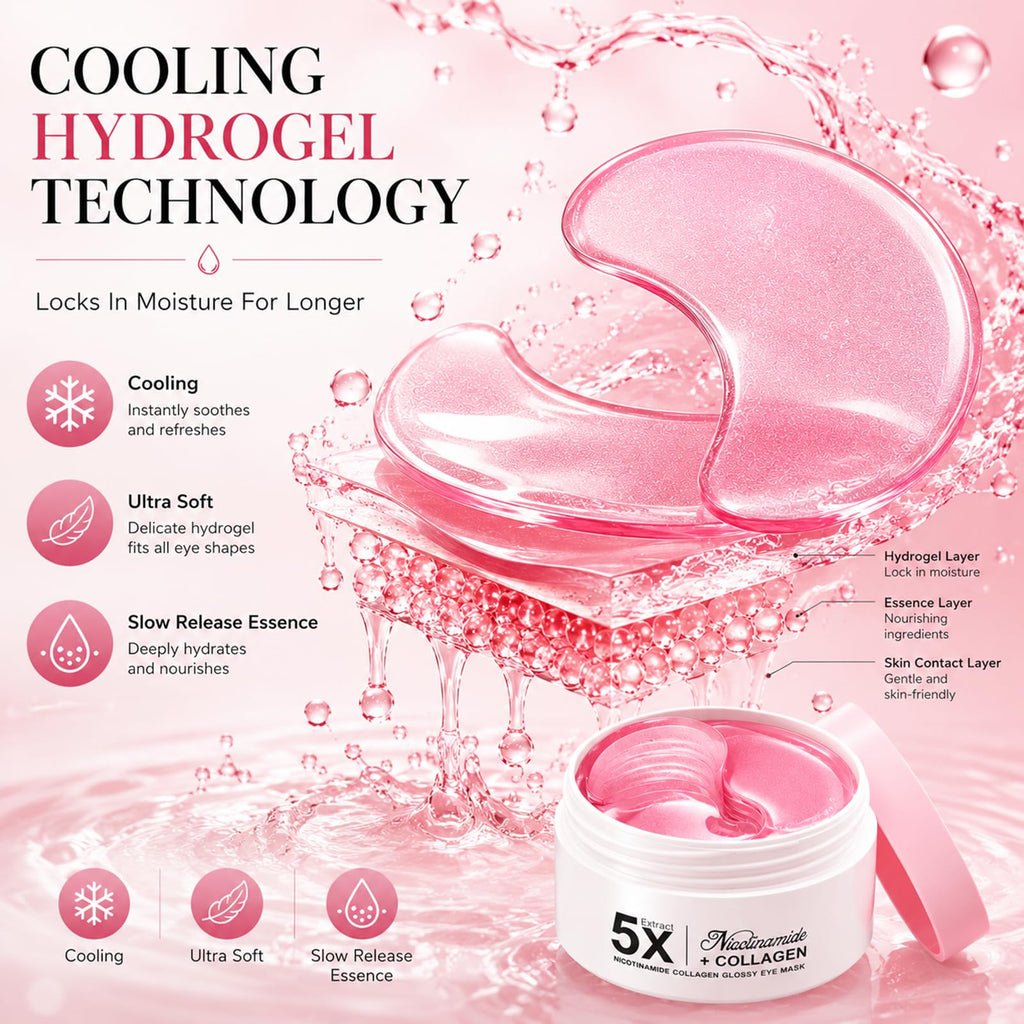 80 PCS Under Eye Patches,Collagen Eye Masks for Puffy Eyes and Dark Circles