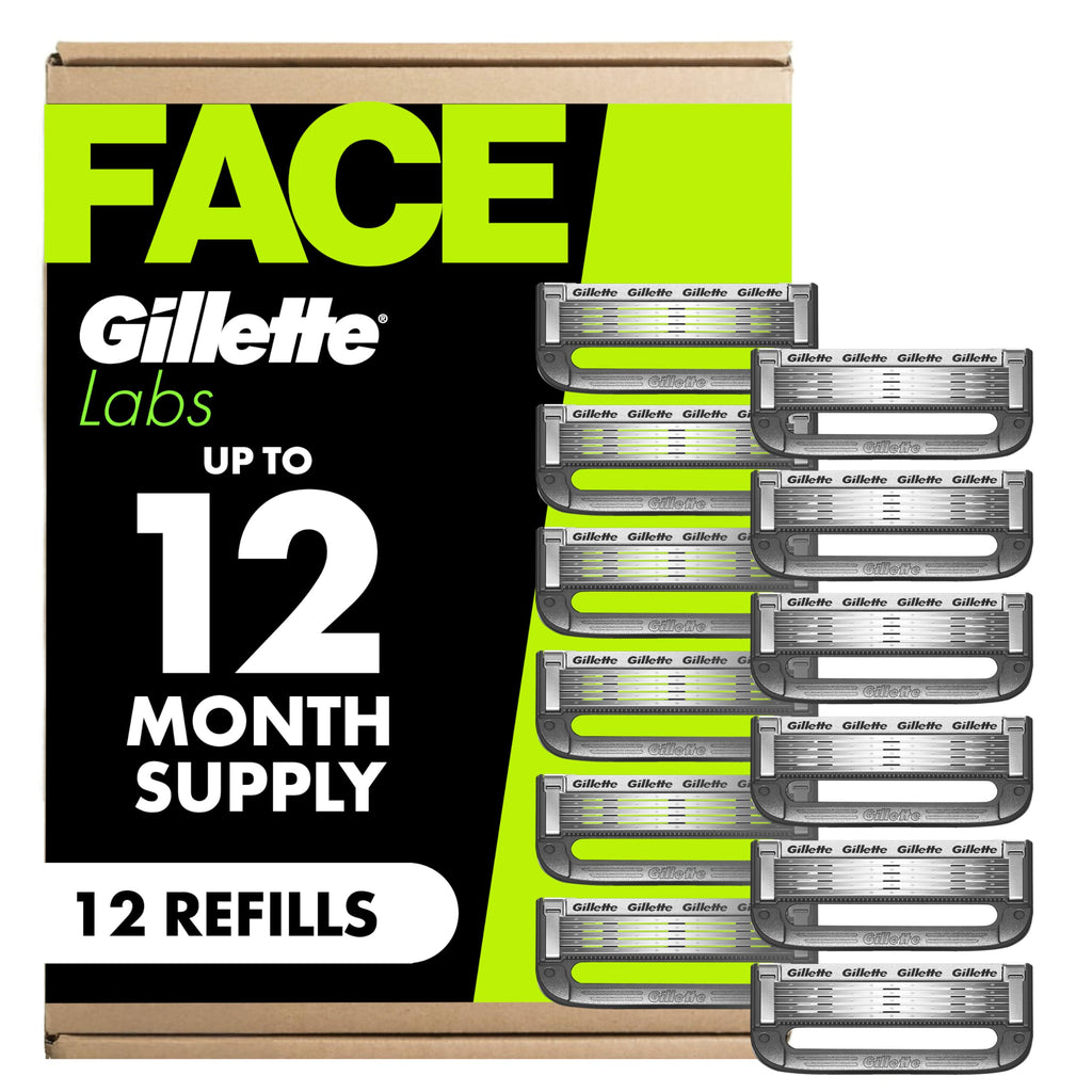 Gillette Labs Shaving Razor Blade Refills for Men, 12 Count
