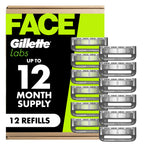 Gillette Labs Shaving Razor Blade Refills for Men, 12 Count
