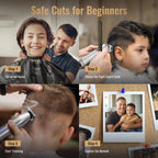 Jack & Rose Clippers and Trimmers Set, Cordless Hair Clippers for Men, Barber Clippers Set
