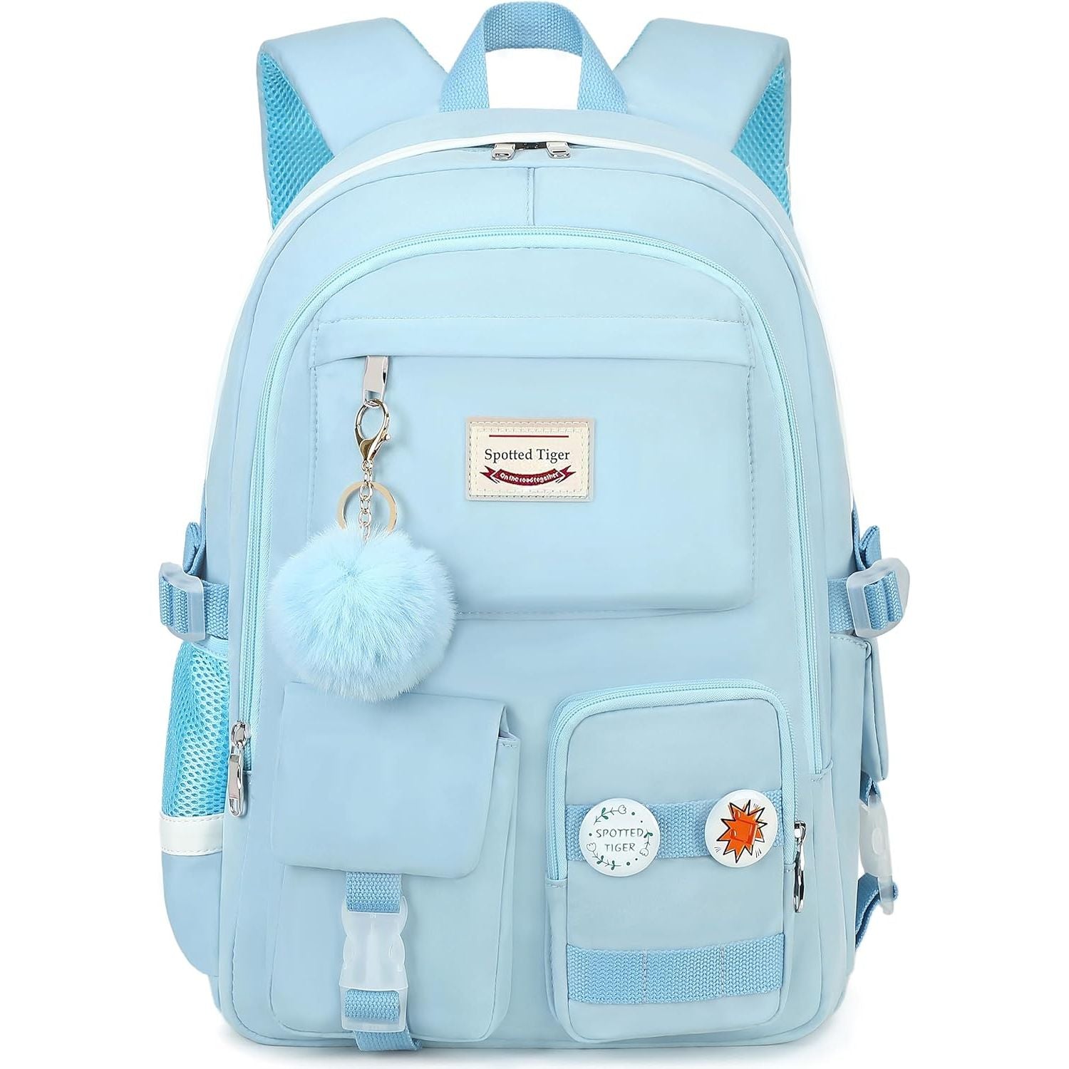 Buy now Spotted Tiger Girls Backpack Aesthetic Backpack for Teen Girl Cute School Bag Bookbag Anime School Backpacks for Girls (Black) Blue at indiglob india